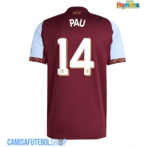 Camisa de time de futebol Aston Villa Pau Torres #14 Replicas 1º Equipamento 2025-26 Manga Curta